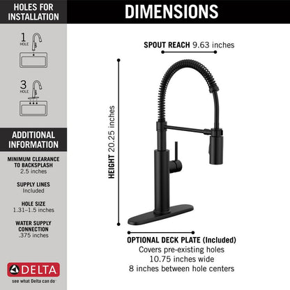 Pull-Down Kitchen Faucet - 1.8 GPM - 7.813"