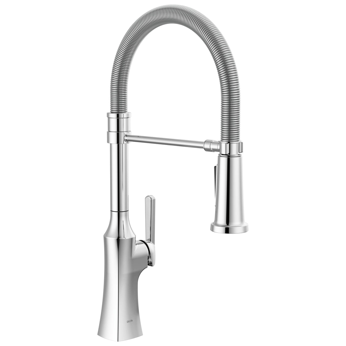 DELTA® 18887-DST Ermelo™ Flexible Kitchen Faucet with Spring Spout, 1.8 gpm Flow Rate, Chrome, 1 Handles, 1, 3 Faucet Holes