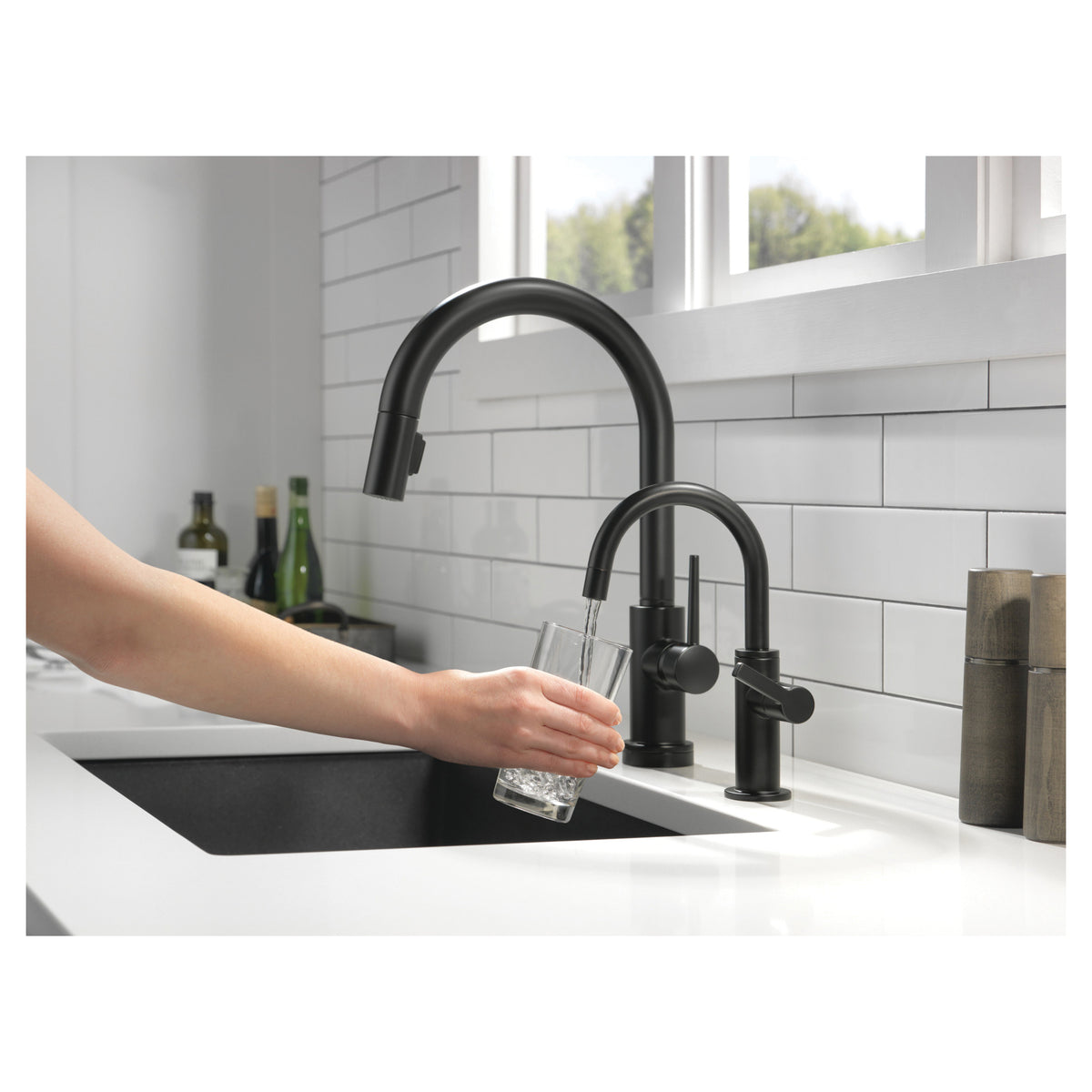 Contemporary Round Beverage Faucet - Matte Black - 1.5 GPM