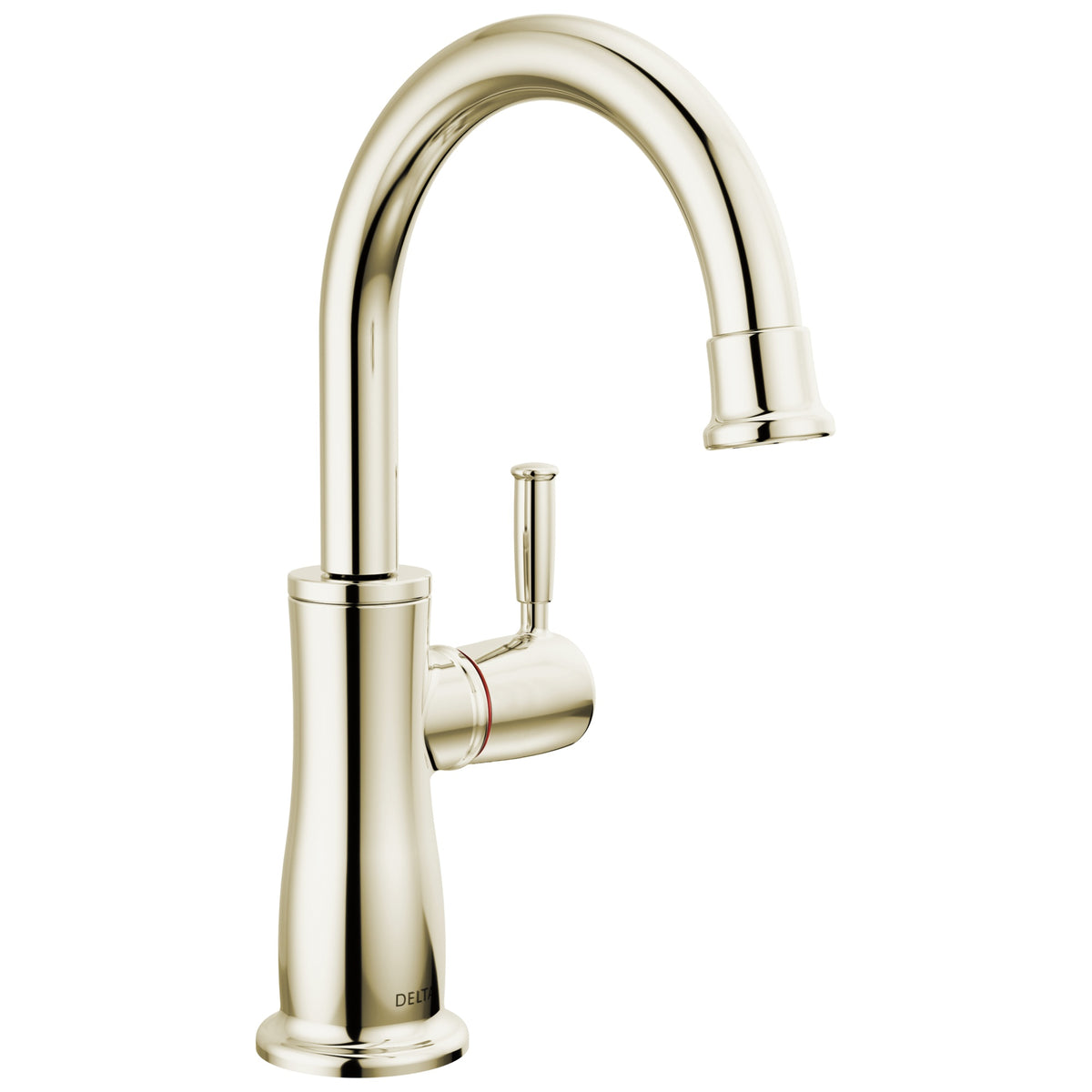 DELTA® 1960LF-H-PN Traditional Instant Hot Water Dispenser, Commercial/Residential, 1.5 gpm Flow Rate, 360 deg Swivel Spout, Polished Nickel, 1 Handles, Import