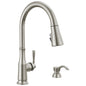 DELTA® 19877Z-SPSD-DST Capertee™ Single Faucet, 1.8 gpm Flow Rate, Spotshield Stainless, 1 Handles, 4 Faucet Holes, Domestic, Commercial