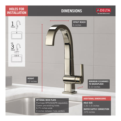 Pivotal - Bar Faucet - Polished Nickel - Deck Mount