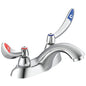 Commercial 21C134-TI TECK® Heavy Duty Centerset Sink Faucet, Polished Chrome, 2 Handles, 1.5 gpm Flow Rate