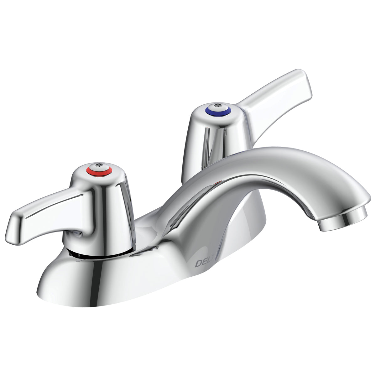 Commercial 21C148 TECK® Heavy Duty Centerset Sink Faucet, Polished Chrome, 2 Handles, 1.5 gpm Flow Rate