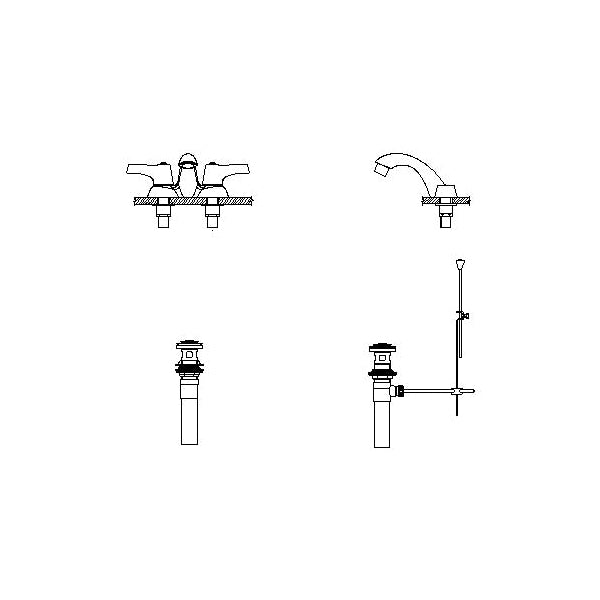 Teck - Heavy Duty Centerset Sink Faucet - Deck