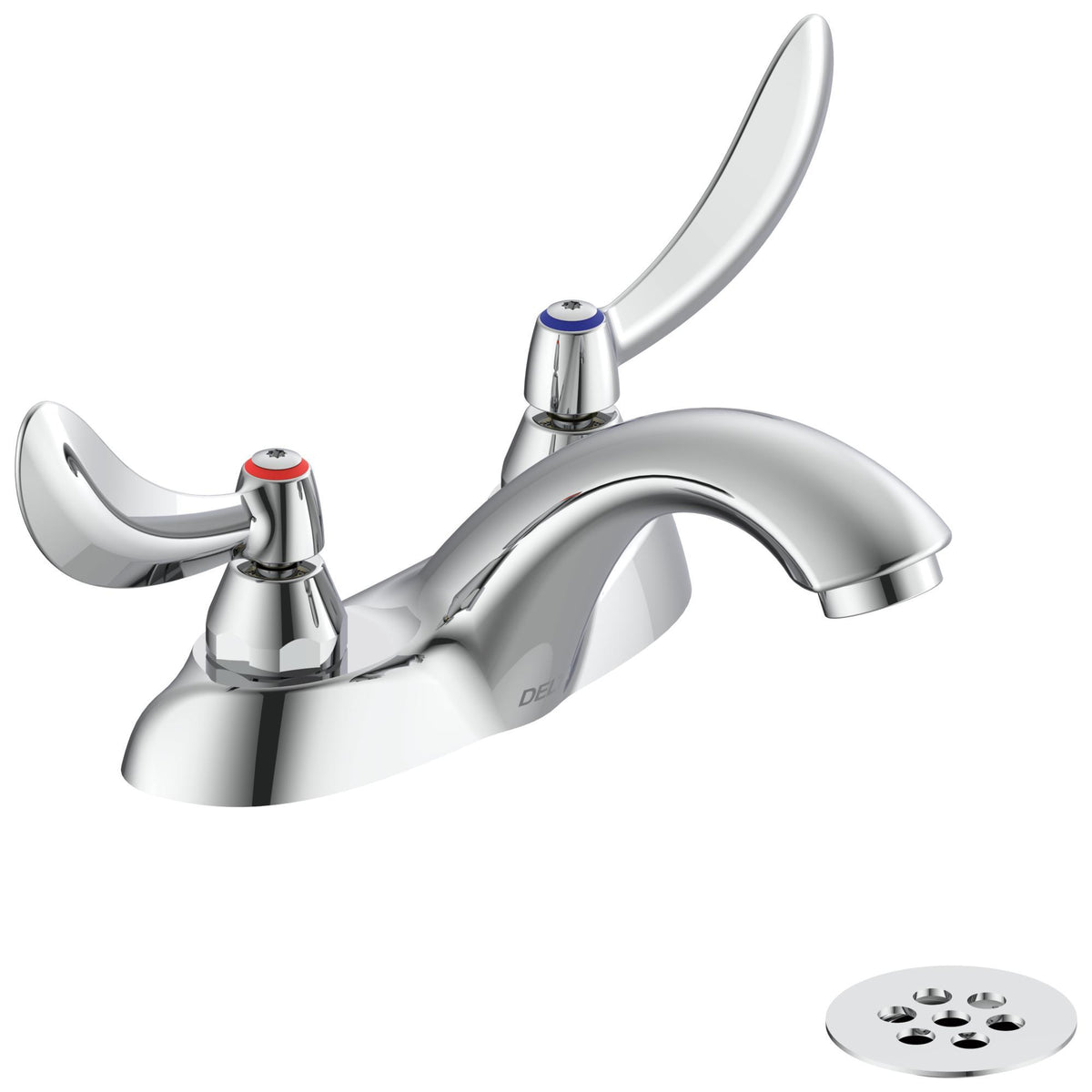 Teck - Heavy Duty Centerset Sink Faucet - Polished Chrome
