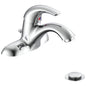 Commercial 22C351 TECK® Centerset Lavatory Faucet, Polished Chrome, 1 Handles, Metal Pop-Up Drain, 0.5 gpm Flow Rate