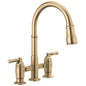 Broderick - Pull-Down Bridge Kitchen Faucet - Deck Mount