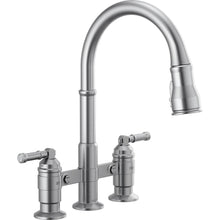 Broderick - Pull-Down Bridge Kitchen Faucet - Deck Mount