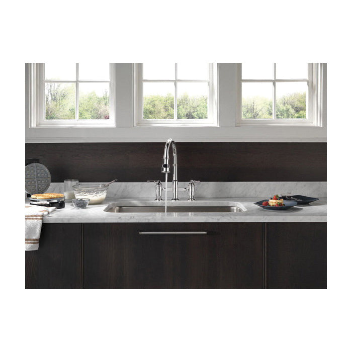 Broderick - Pull-Down Bridge Kitchen Faucet - Deck Mount