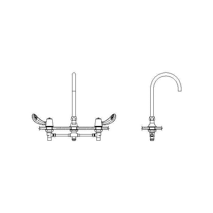Teck - Widespread Bathroom Faucet - GPM - Cast Brass