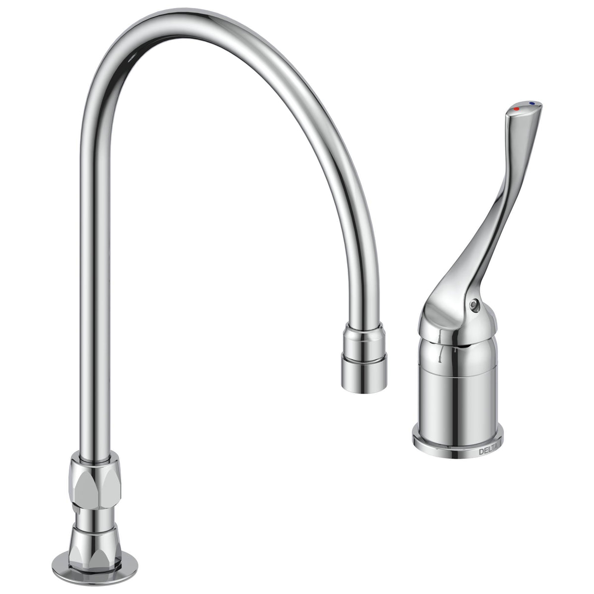 Commercial 24T2633-R7 Single Control Widespread Lavatory Faucet, TECK®, Commercial, 1.5 gpm Flow Rate, 12.7 in H Spout, 4 to 16 in Center, Polished Chrome, 1 Handles, Import