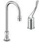 Commercial 24T2633 Single Control Widespread Lavatory Faucet, TECK®, Commercial, 1.5 gpm Flow Rate, 6.7 in H Spout, 4 to 16 in Center, Polished Chrome, 1 Handles, Import