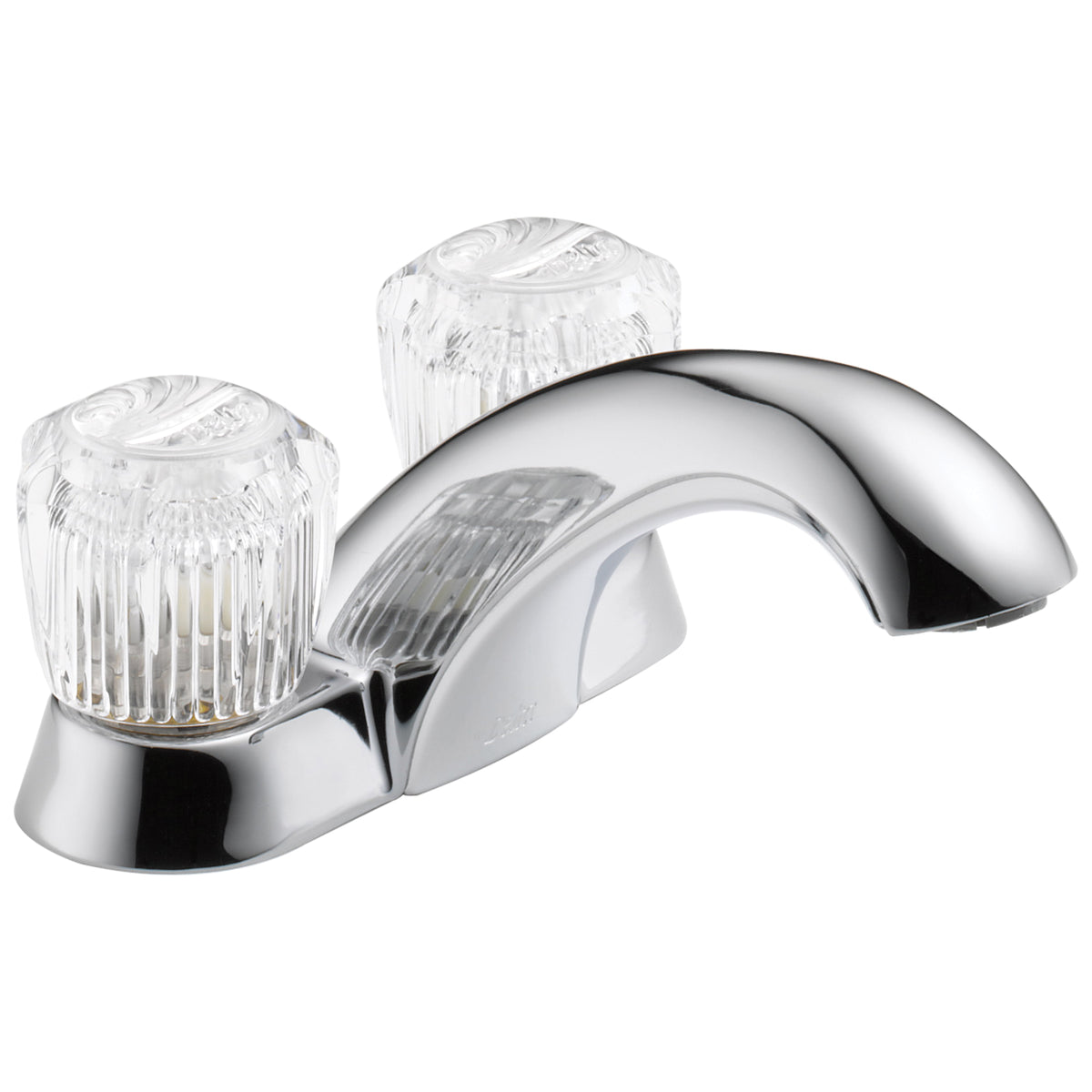 DELTA® 2512LF Classic Centerset Lavatory Faucet, Polished Chrome, 2 Handles, 1.2 gpm Flow Rate