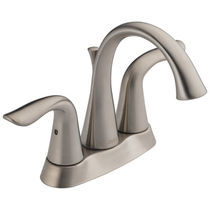 DELTA® Lahara® Centerset Lavatory Faucet, 2 Handles, Metal Pop-Up Drain, 1.2 gpm Flow Rate