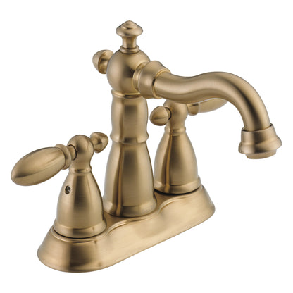 DELTA® Victorian® Centerset Lavatory Faucet, 2 Handles, Metal Pop-Up Drain, 1.2 gpm Flow Rate