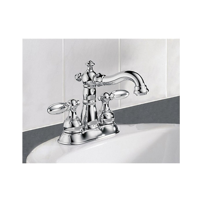 DELTA® Victorian® Centerset Lavatory Faucet, 2 Handles, Metal Pop-Up Drain, 1.2 gpm Flow Rate