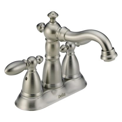 DELTA® Victorian® Centerset Lavatory Faucet, 2 Handles, Metal Pop-Up Drain, 1.2 gpm Flow Rate
