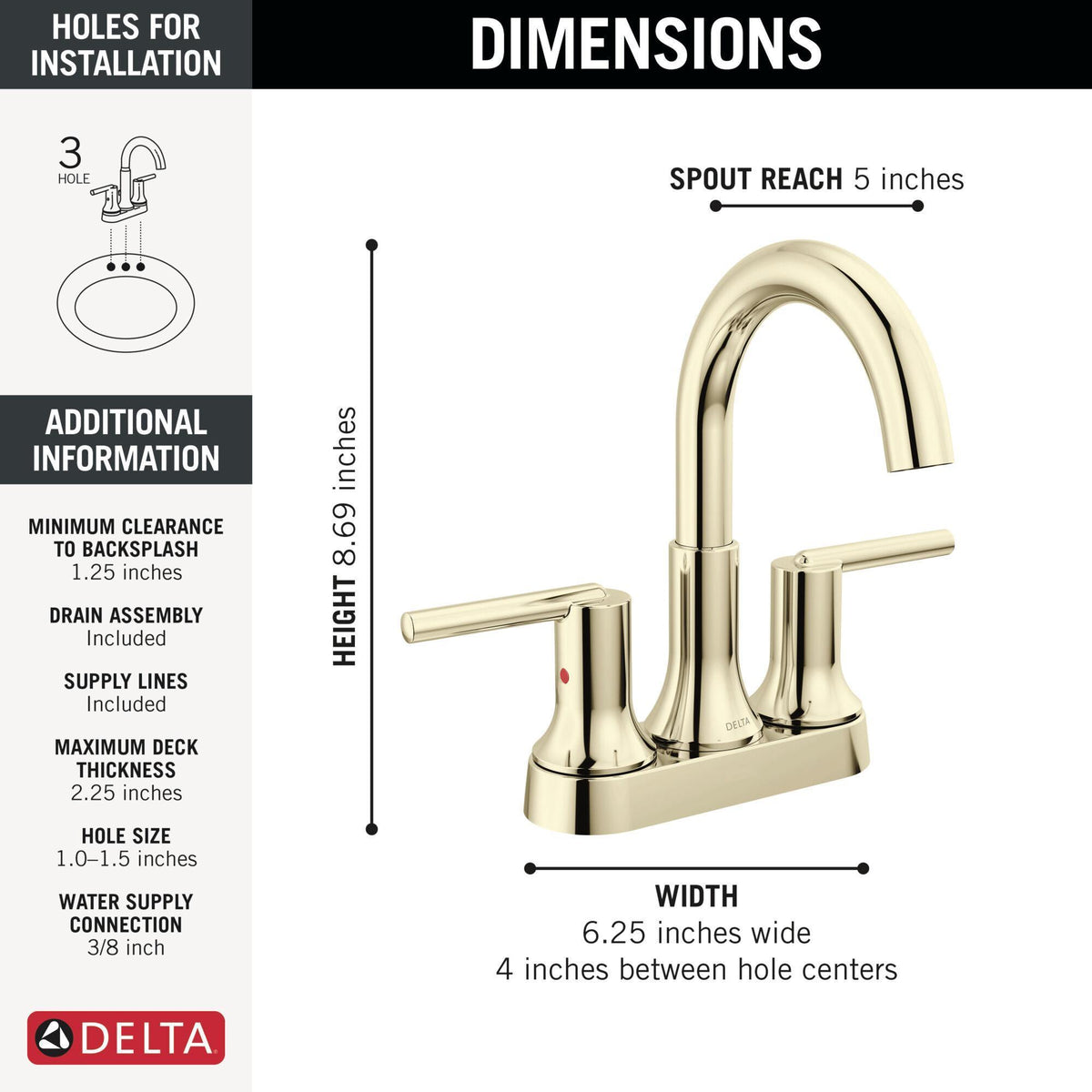 Trinsic - Centerset Bathroom Faucet - Brass