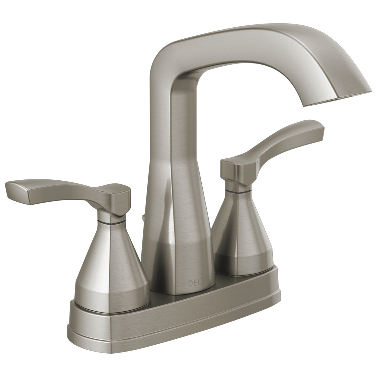 DELTA® 25776-SS-PR-MPU-DST Stryke® Two Handle Bathroom Faucet, Stainless, 2 Handles, Metal Drain, 1.2 gpm Flow Rate