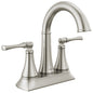 DELTA® 25798LF-SP 25798LF Archdale Bathroom Faucet, Spotshield Brushed Nickel, 2 Handles, 1.2 gpm Flow Rate