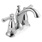 DELTA® 2593 Linden™ Centerset Lavatory Faucet, DELTA® Linden™ Centerset Lavatory Faucet, 2 Handles, Metal Pop-Up Drain, 1.2 gpm Flow Rate