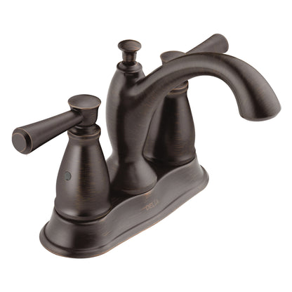 DELTA® Tract-Pack™ Linden™ Centerset Lavatory Faucet, 2593, 2 Handles, 50/50 Pop-Up Drain, 1.2 gpm Flow Rate