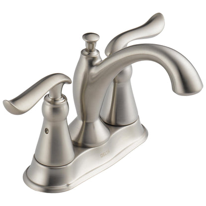 DELTA® 2594 Linden™ Centerset Lavatory Faucet, DELTA® Linden™ Centerset Lavatory Faucet, 2 Handles, Metal Pop-Up Drain, 1.2 gpm Flow Rate