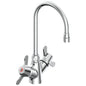 DELTA® 25C3927-R TECK® Single Shank Mixing Faucet, DELTA® TECK® Single Shank Mixing Faucet, Commercial, 1.5 gpm Flow Rate, 2 Handles, 1 Faucet Holes, Polished Chrome, Function: Traditional