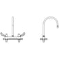Commercial 26C3922-R7 Sink Faucet, Commercial, 1.5 gpm Flow Rate, 8 in Center, Gooseneck Spout, Polished Chrome, 2 Handles, Import