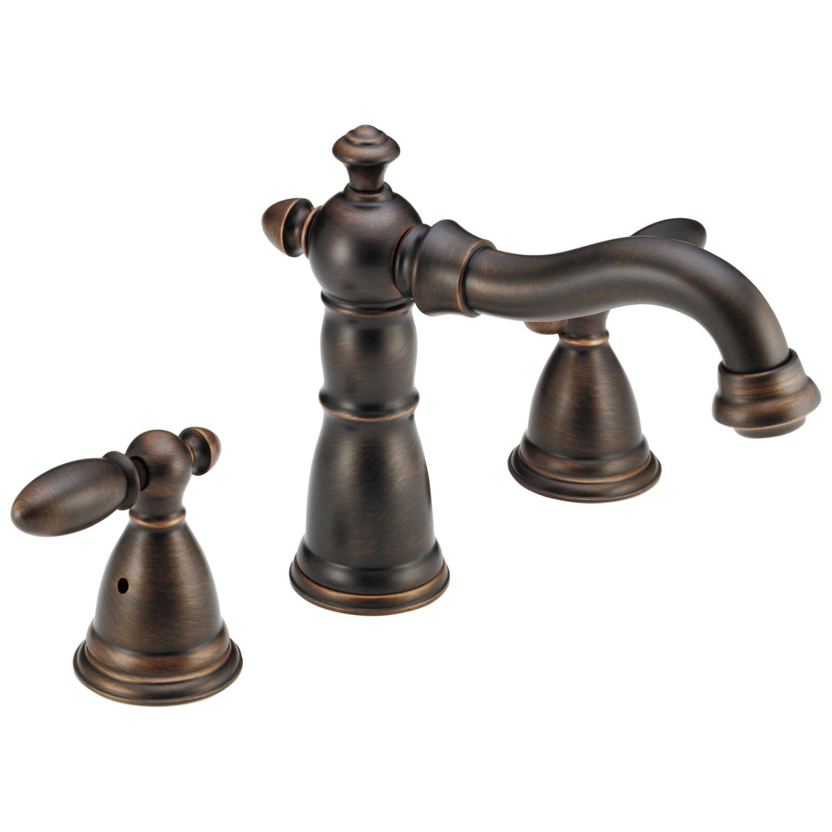 DELTA® 2755RB-616RB Roman Tub Trim, Victorian®, 2 gpm Flow Rate, 8 to 16 in Center, Venetian Bronze, 2 Handles, Function: Traditional, Domestic