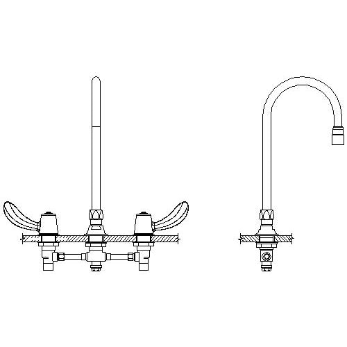 Widespread Sink Faucet - 3/8" - Deck Mount