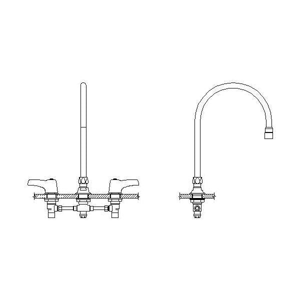 27C2 - Sink Faucet - 8" Center - Below Deck
