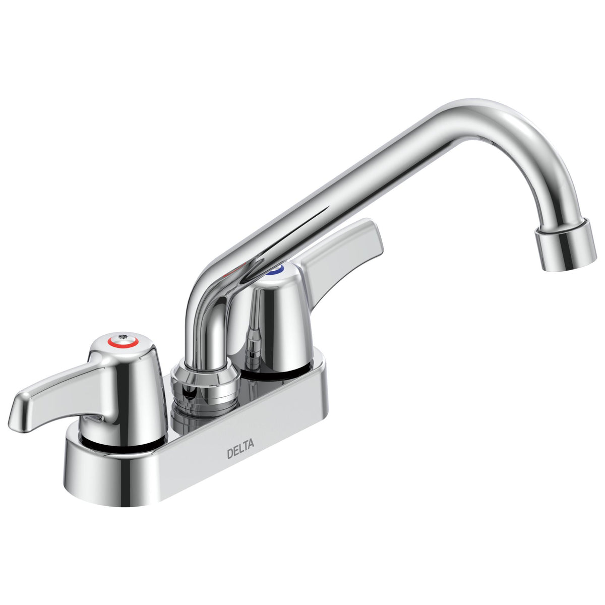 DELTA® 27C4233 TECK® Heavy Duty Lavatory Sink Faucet, DELTA® TECK® Heavy Duty Lavatory Sink Faucet, Polished Chrome, 2 Handles, 1.5 gpm Flow Rate