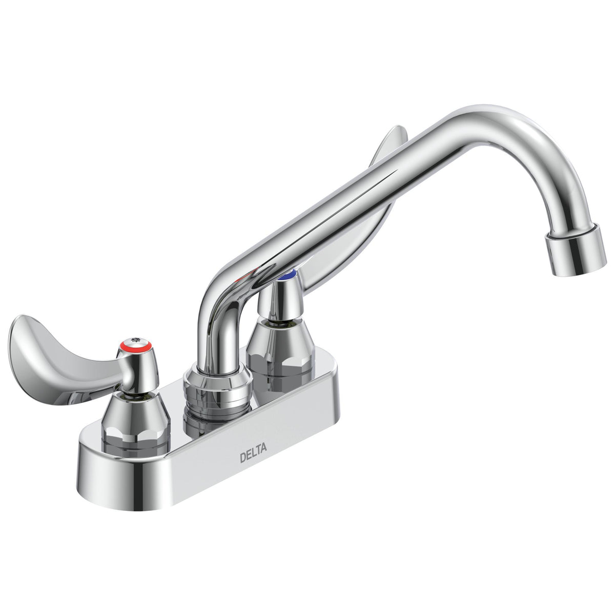 DELTA® 27C4244 TECK® Heavy Duty Lavatory Sink Faucet, DELTA® TECK® Heavy Duty Lavatory Sink Faucet, Polished Chrome, 2 Handles, 1.5 gpm Flow Rate