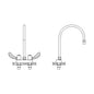 TECK Heavy Duty Lavatory Sink Faucet, 1.5 gpm, NPSM, Deck
