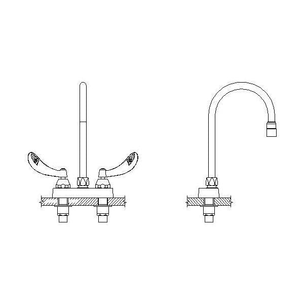 Teck - Heavy Duty Bathroom Sink Faucet - Deck