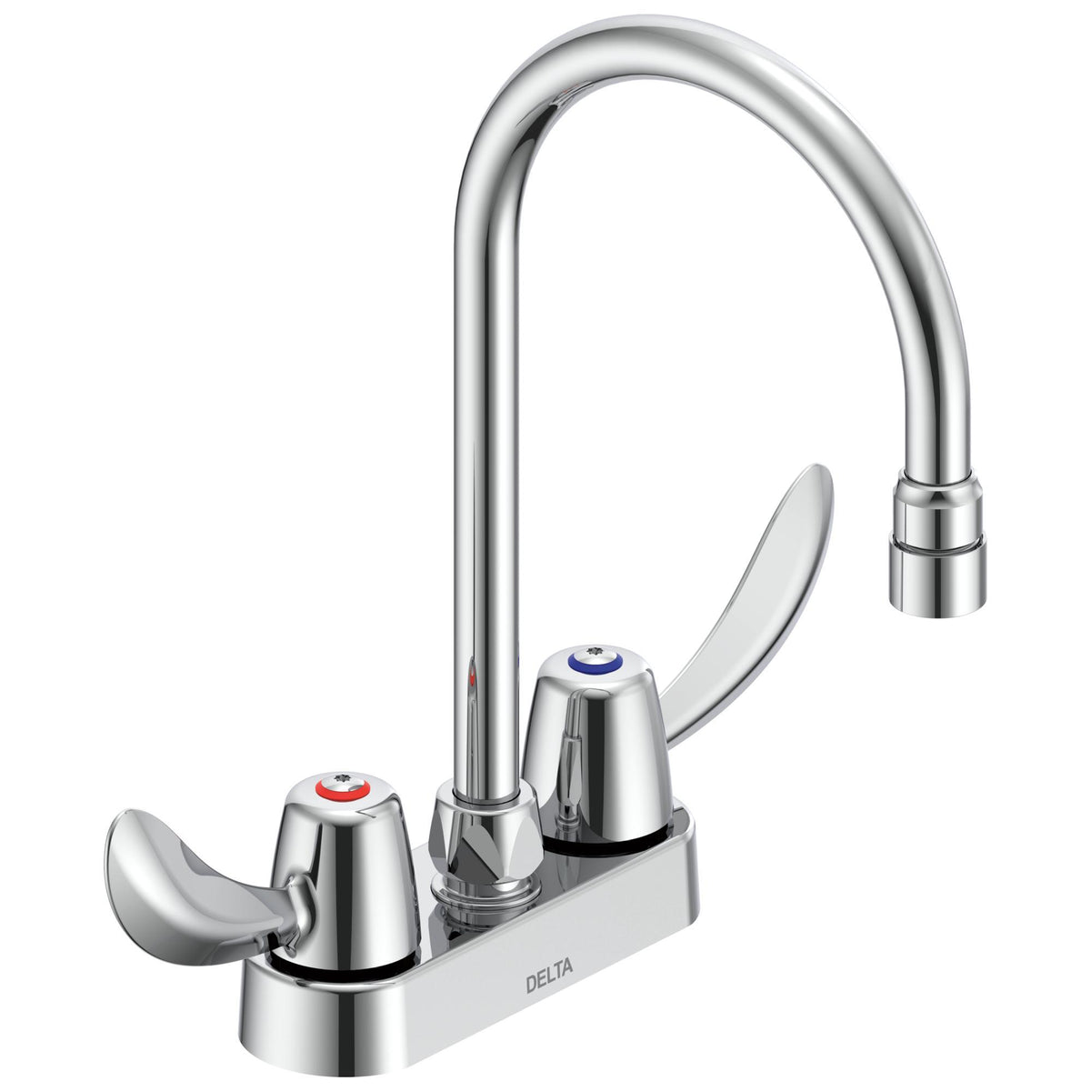 DELTA® 27C4952 TECK® Heavy Duty Lavatory Sink Faucet, DELTA® TECK® Heavy Duty Lavatory Sink Faucet, Polished Chrome, 2 Handles, 0.5 gpm Flow Rate