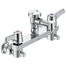 Commercial 28C2083 28T Service Sink Faucet With Integral Check Stop, Wall Mount, 2 Handles, 8 in Center, 4 gpm Flow Rate, Polished Chrome