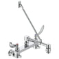 Commercial 28C2364 Service Sink Faucet With Integral Check Stop, Wall Mount, 2 Handles, 8 in Center, 5 gpm Flow Rate, Polished Chrome