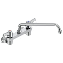 Commercial 28C4243-S8 Service Sink Faucet, Commercial, 1.5 gpm Flow Rate, 8 in Center, Swivel Spout, Polished Chrome, 2 Handles, Import