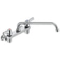 Commercial 28C4243-S8 Service Sink Faucet, Commercial, 1.5 gpm Flow Rate, 8 in Center, Swivel Spout, Polished Chrome, 2 Handles, Import