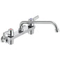 Commercial 28C4433 Sink Faucet, Wall Mount, 2 Handles, 8 in Center, 1.5 gpm Flow Rate, Polished Chrome