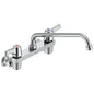 Commercial 28C4443 Sink Faucet, Wall Mount, 2 Handles, 8 in Center, 1.5 gpm Flow Rate, Polished Chrome