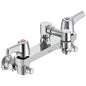 Commercial 28C8063 Service Sink Faucet With Integral Check Stop, Wall Mount, 2 Handles, 8 in Center, 5 gpm Flow Rate, Rough Chrome