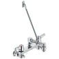 Commercial 28C8163 28T Service Sink Faucet With Integral Check Stop, Wall Mount, 2 Handles, 8 in Center, 4 gpm Flow Rate, Rough Chrome