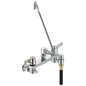 Commercial 28C8173 28T Service Sink Faucet With Integral Check Stop, Wall Mount, 2 Handles, 8 in Center, 1 gpm Flow Rate, Rough Chrome