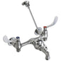 Commercial 28C9LH Service Sink Faucet, Wall Mount, 2 Handles, 8 in Center, Rough Chrome