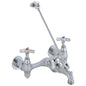 Commercial 28T9 Service Sink Faucet, Wall Mount, 2 Handles, 8 in Center, 5.2 gpm Flow Rate, Rough Chrome