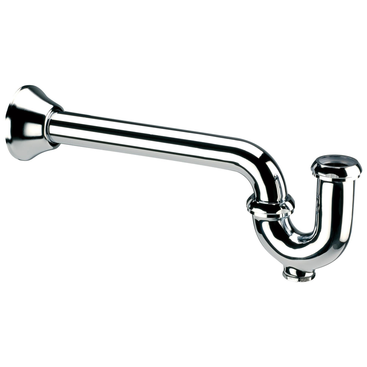 1-1/4" Adjustable P-Trap with Cleanout Plug - Cast Brass